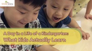 Children in kindergarten learn and play