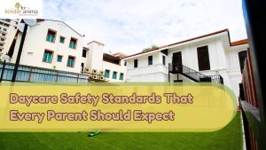 Surrounding of Kinder Arena, daycare safety