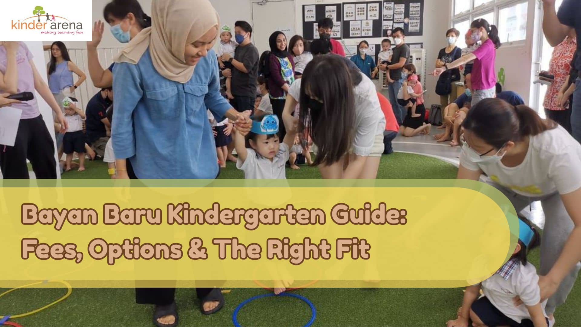 Parents and children playing around in Bayan Baru Kindergarten