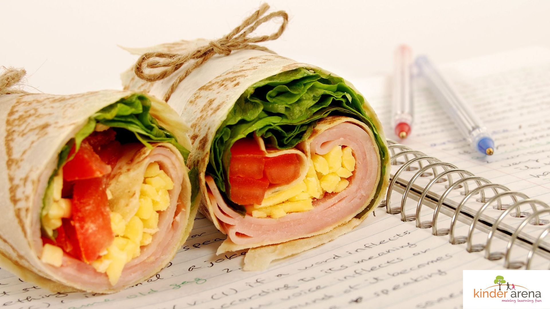 Healthy lunchbox idea for children, Chicken Wrap With Corn And Apple Slices