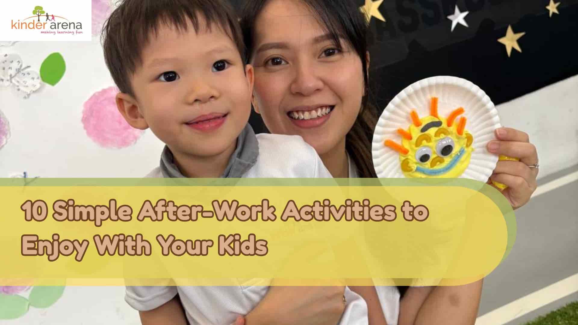 A mother showing Simple After-Work Activities to Enjoy With her Kid